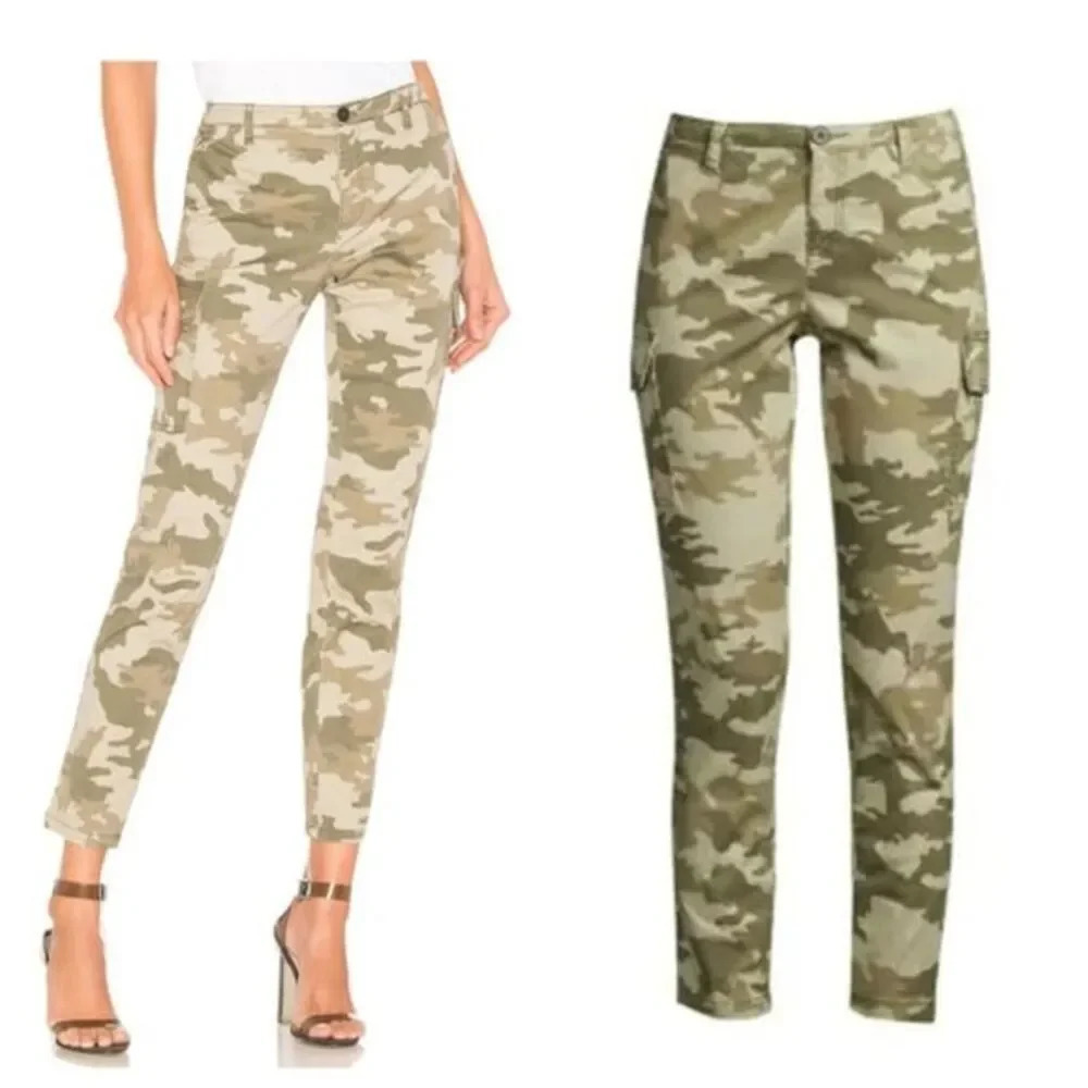 ATM CAMOUFLAGE-PRINT COTTON-BLEND SLIM-LEG Pants In Green